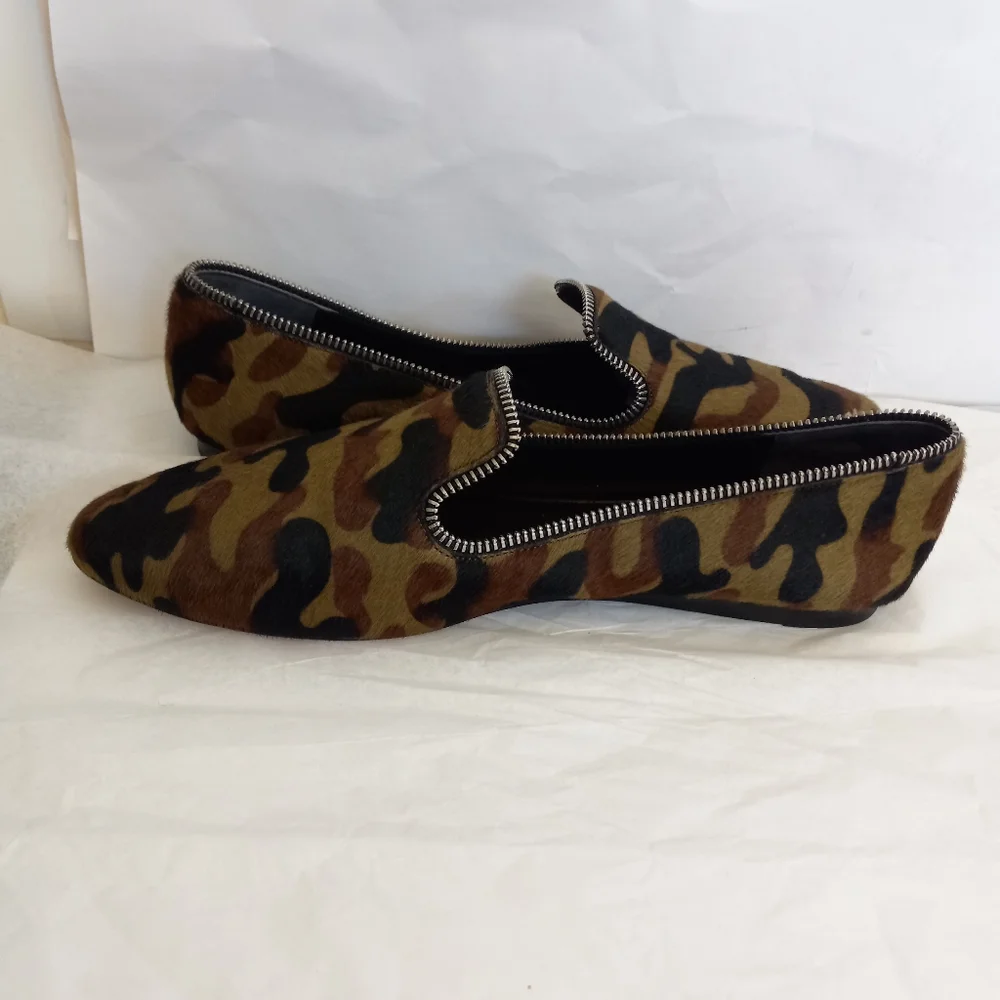VERONICA BEARD Camo calf hair womens Loafers size 9.5 - Picture 9 of 12
